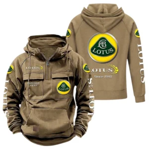 Classic Auto Cars Hoodie Tactical Quarter Zip, Hoodie Exclusive Logo For Classic Auto Cars Lovers - Khaki CAR96021425727-4