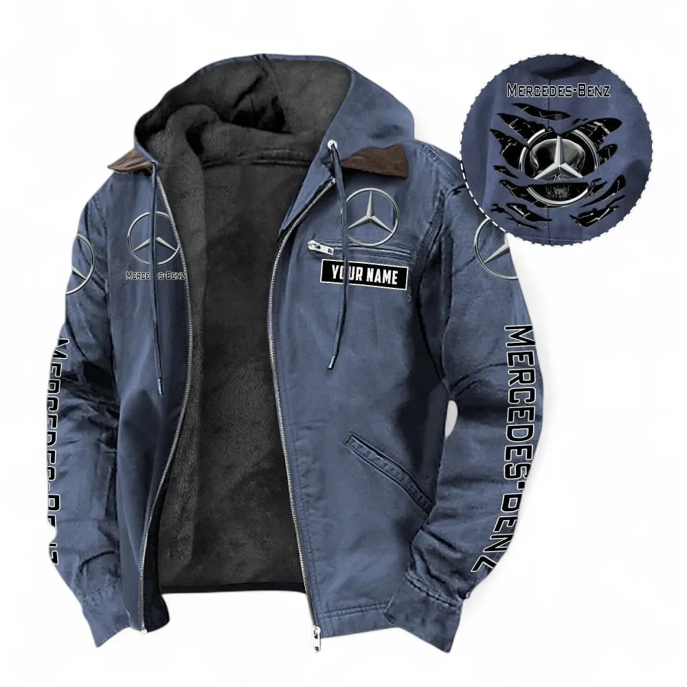 Luxury Auto Fans Gift Hooded And Flannel Hoodie, Jacket Exclusive Logo For Car Lovers, Custom Name CAR391072125667-Navy Blue