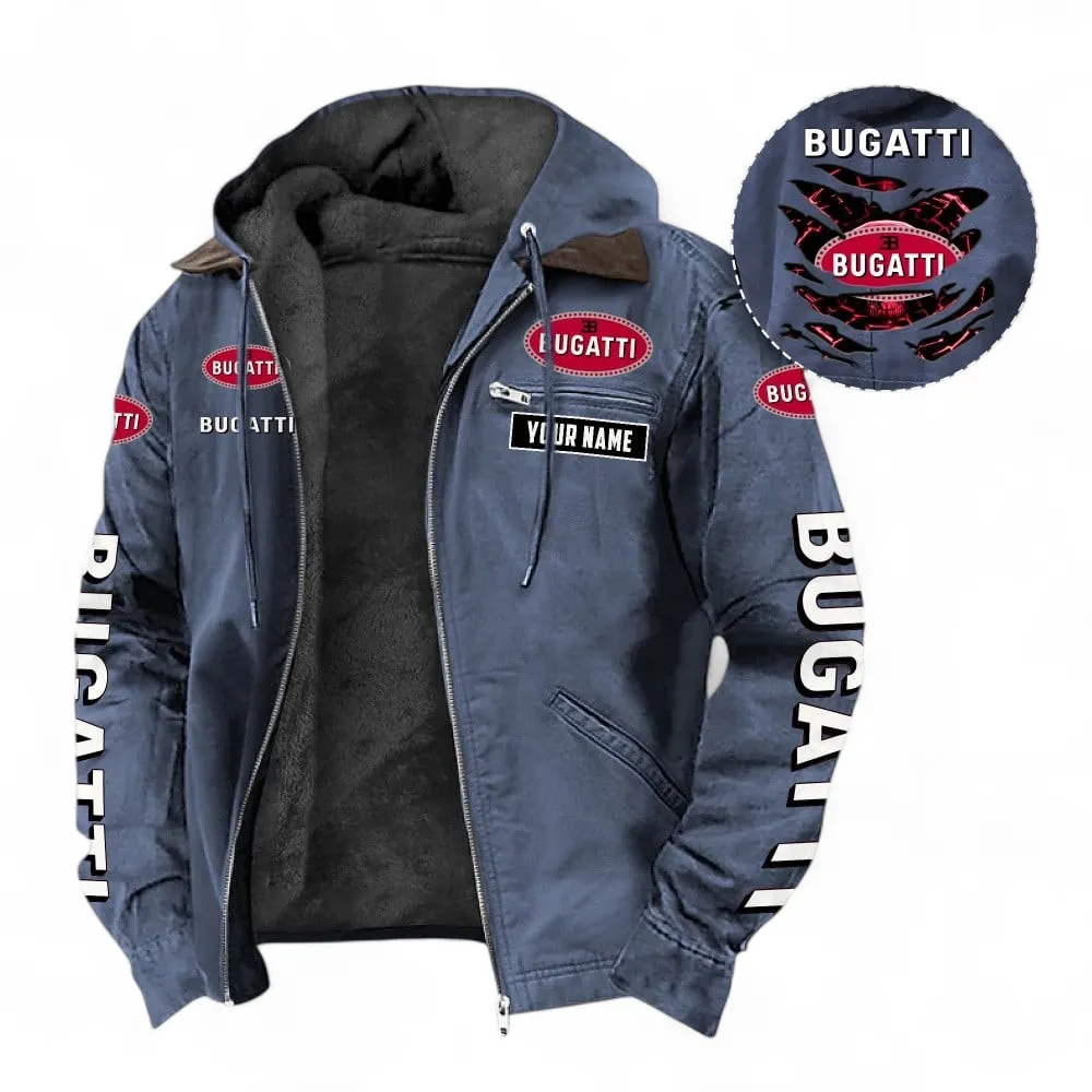 Luxury Car Fans Gift Hooded And Flannel Hoodie, Jacket Exclusive Logo For Car Lovers, Custom Name CAR391072125681-Navy Blue