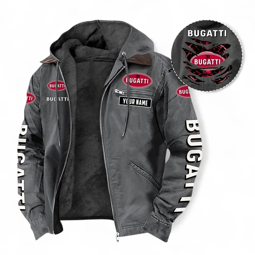 Luxury Car Fans Gift Hooded And Flannel Hoodie, Jacket Exclusive Logo For Car Owners, Custom Name CAR391072125681-Gray