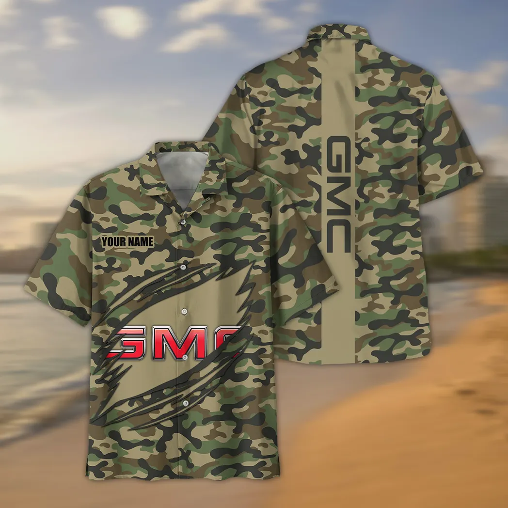 Luxury Car Lovers Gift Hawaiian Shirt, Button up Shirt Camo Style For Car Owners, Custom Name CAR210040825704