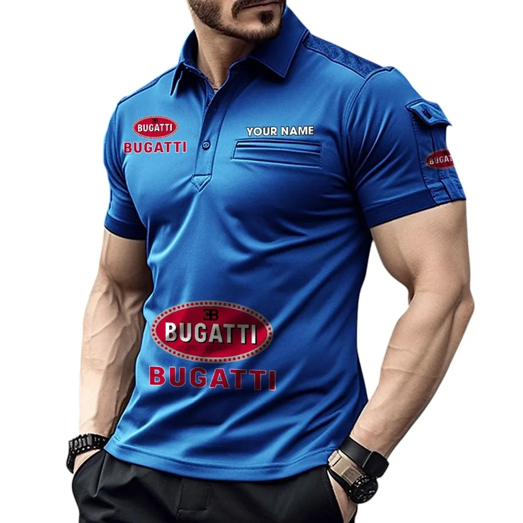 Luxury Hypercar Fans Gift Pocket Polo Shirt, Polo Shirt Exclusive Logo For Luxury Hypercar Fan, Custom Name CAR450051325349 - Blue