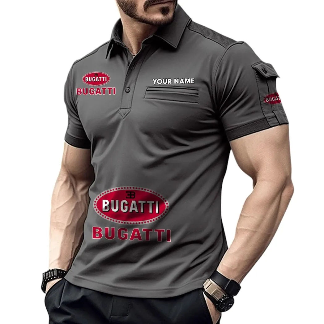 Luxury Hypercar Fans Gift Pocket Polo Shirt, Polo Shirt Exclusive Logo For Luxury Hypercar Fan, Custom Name CAR450051325349 - Gray