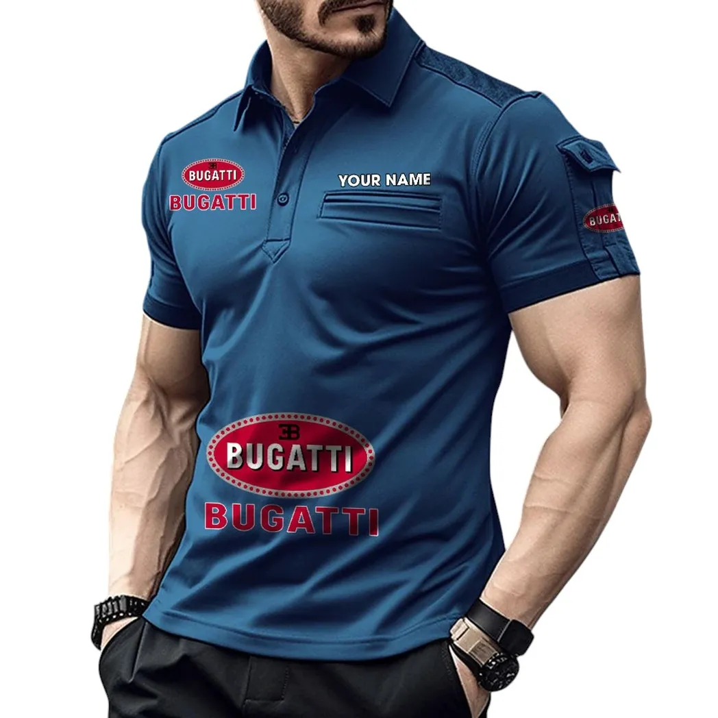 Luxury Hypercar Fans Gift Pocket Polo Shirt, Polo Shirt Exclusive Logo For Luxury Hypercar Fan, Custom Name CAR450051325349 - Navy Blue