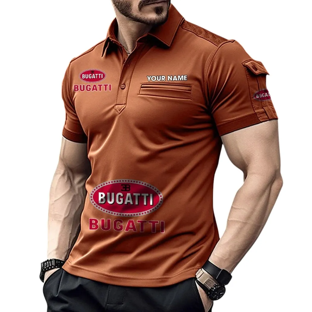 Luxury Hypercar Fans Gift Pocket Polo Shirt, Polo Shirt Exclusive Logo For Luxury Hypercar Fan, Custom Name CAR450051325349 - Orange