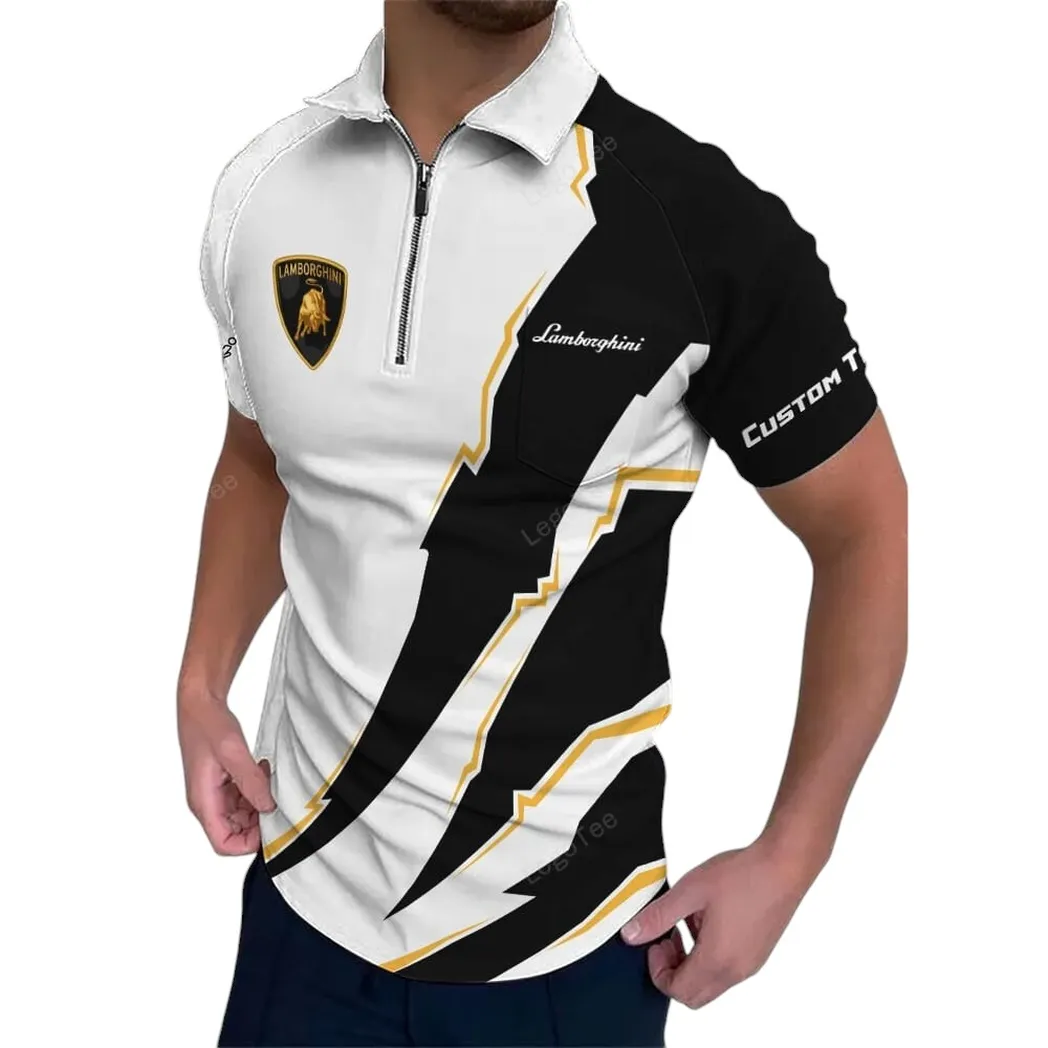Luxury Supercar Fans Gift Zipper Polo Shirt, Shirt Exclusive Logo For Luxury Supercar Lovers CAR128021025013