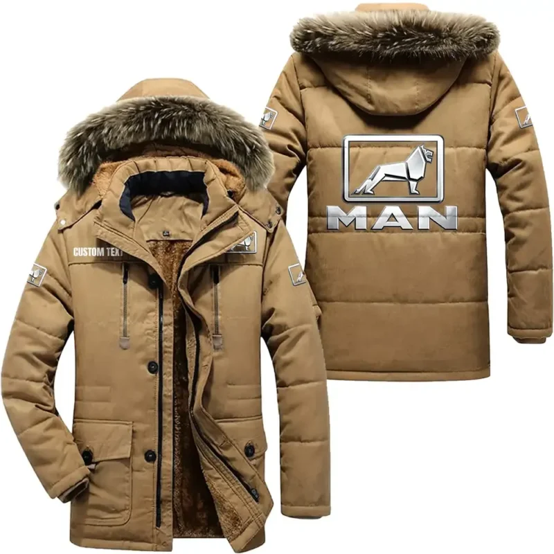 Trucks Parka hoodie, Coat with Hood Exclusive Logo For Car Motorcycles Lovers CAR7002082146 - Khaki