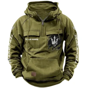 Luxury Car Hoodie Tactical Quarter Zip, Hoodie Exclusive Logo For Luxury Car Lovers CAR164022425166 - Army Green