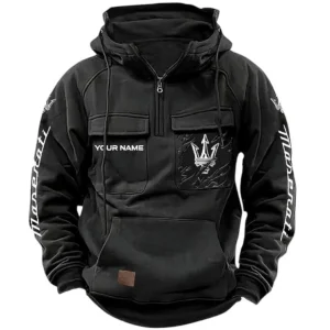 Luxury Car Hoodie Tactical Quarter Zip, Hoodie Exclusive Logo For Luxury Car Lovers CAR164022425166 - Black