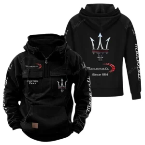 Luxury Car Hoodie Tactical Quarter Zip, Hoodie Exclusive Logo For Luxury Car Lovers - Black CAR96021425716-2