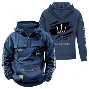 Luxury Car Hoodie Tactical Quarter Zip, Hoodie Exclusive Logo For Luxury Car Lovers - Dark Blue CAR122021425068-3