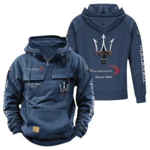 Luxury Car Hoodie Tactical Quarter Zip, Hoodie Exclusive Logo For Luxury Car Lovers - Dark Blue CAR96021425716-3