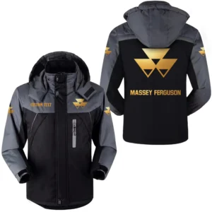 Tractor Outdoor Charging Suit, Exclusive Logo Fleece Truckket For Car Fans HFLJ0112312093 - Black