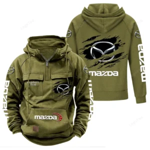 Car Hoodie Tactical Quarter Zip, Hoodie Exclusive Logo For Car Lovers - Army Green CAR122021425064-1