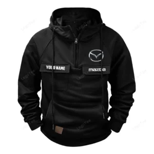 Car Hoodie Tactical Quarter Zip, Hoodie Exclusive Logo For Car Lovers - Black CAR109021425413-2