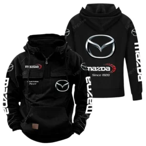 Car Hoodie Tactical Quarter Zip, Hoodie Exclusive Logo For Car Lovers - Black CAR96021425684-2