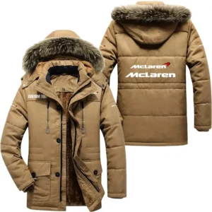Racing Car Automotive Parka hoodie, Coat with Hood Exclusive Logo For Car Motorcycles Lovers CAR7002082153 - Khaki