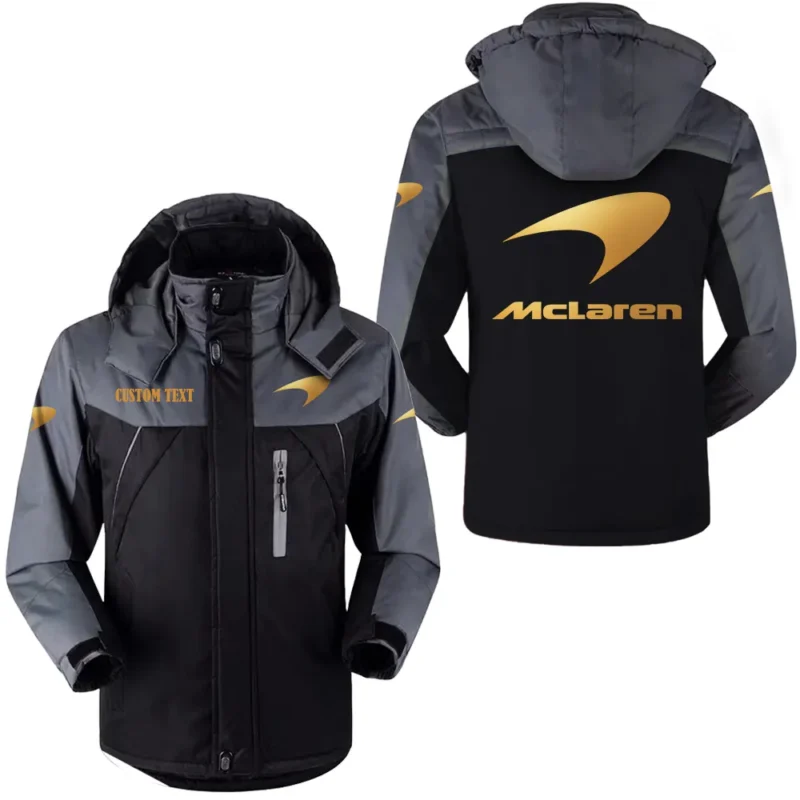 Racing Car Outdoor Charging Suit, Exclusive Logo Fleece Truckket For Car Fans HFLJ0112312095 - Black