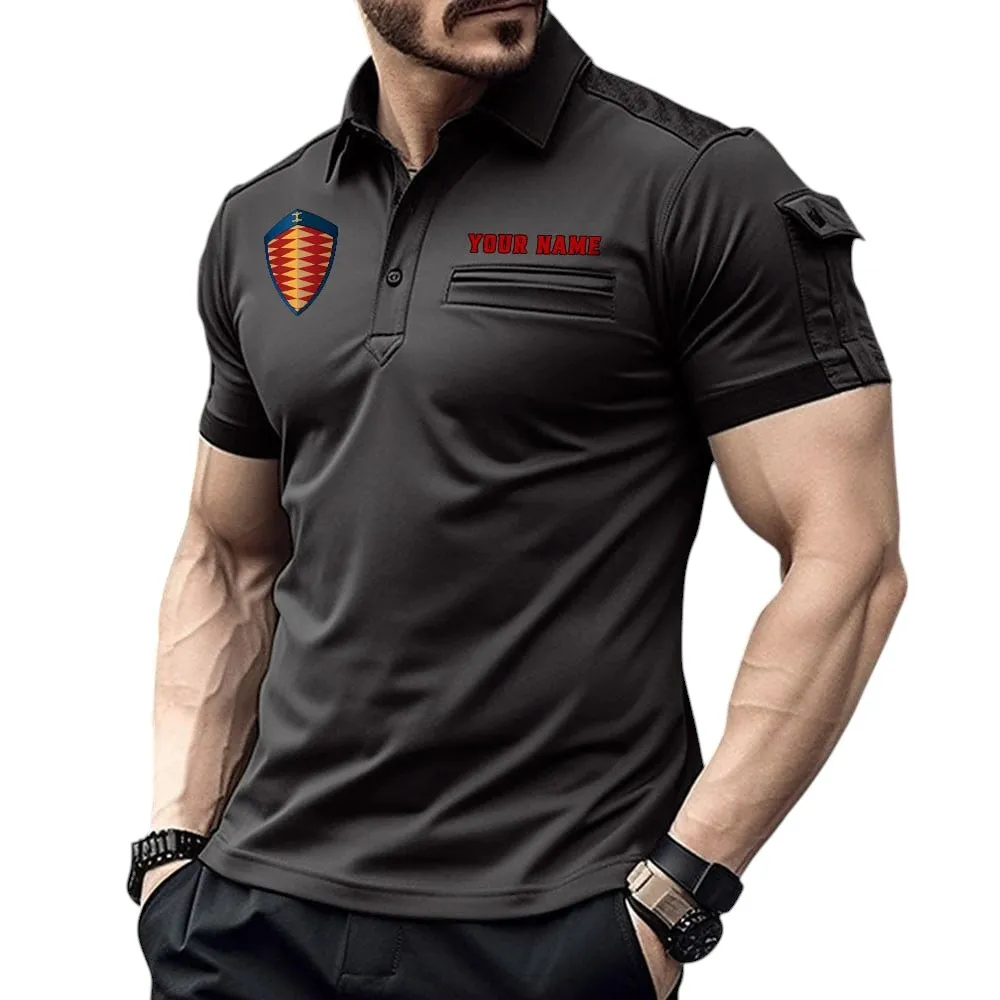 Megacars Fans Gift Pocket Polo Shirt, Polo Shirt Exclusive Logo For Megacars Fan, Custom Name CAR445060325024 - Black