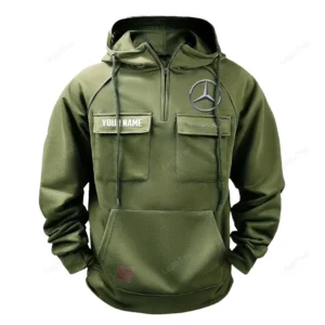 Luxuty Car Hoodie Tactical Quarter Zip, Hoodie Exclusive Logo For Luxuty Car Lovers - Army Green CAR109021425334-1