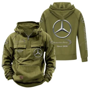 Luxuty Car Hoodie Tactical Quarter Zip, Hoodie Exclusive Logo For Luxuty Car Lovers - Army Green CAR96021425667-1