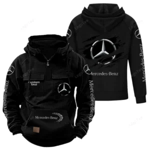 Luxuty Car Hoodie Tactical Quarter Zip, Hoodie Exclusive Logo For Luxuty Car Lovers - Black CAR122021425001-2