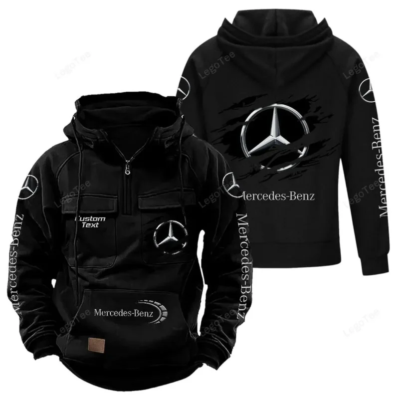 Luxuty Car Hoodie Tactical Quarter Zip, Hoodie Exclusive Logo For Luxuty Car Lovers - Black CAR122021425001-2
