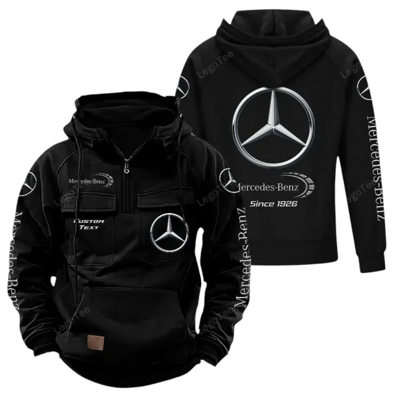 Luxuty Car Hoodie Tactical Quarter Zip, Hoodie Exclusive Logo For Luxuty Car Lovers - Black CAR96021425667-2