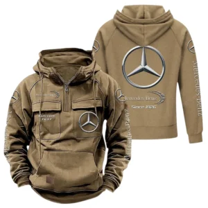 Luxuty Car Hoodie Tactical Quarter Zip, Hoodie Exclusive Logo For Luxuty Car Lovers - Khaki CAR96021425667-4