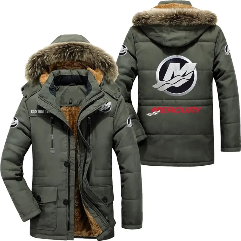Machine Parka hoodie, Coat with Hood Exclusive Logo For Car Motorcycles Lovers CAR7002082157 - Army Green
