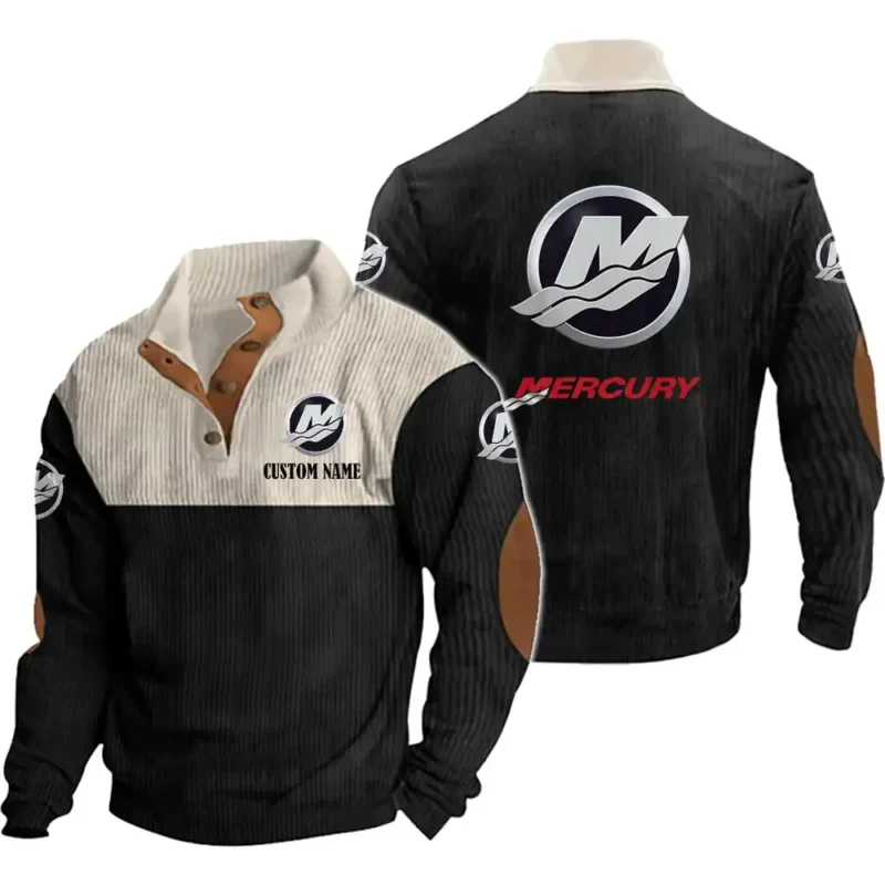Machine Men's Stand Up Collar Base Shirt, Collar Hoodie Exclusive Logo For Car Motorcycles Fans CAR20012121 - Black