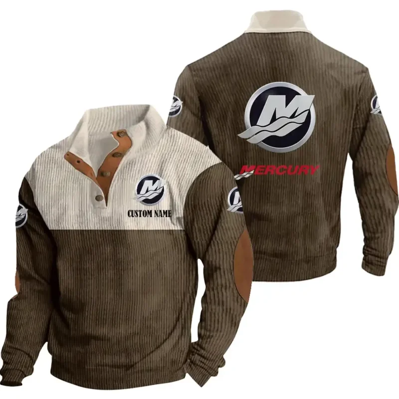 Machine Men's Stand Up Collar Base Shirt, Collar Hoodie Exclusive Logo For Car Motorcycles Fans CAR20012121 - Brown