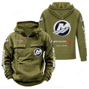 Machine Hoodie Tactical Quarter Zip, Hoodie Exclusive Logo For Machine Lovers - Army Green CAR96021425694-1