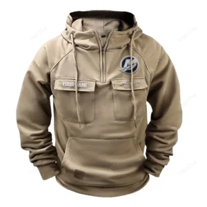 Machine Hoodie Tactical Quarter Zip, Hoodie Exclusive Logo For Machine Lovers - Khaki CAR109021425356-4