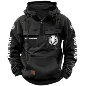Power Car Hoodie Tactical Quarter Zip, Hoodie Exclusive Logo For Power Car Lovers CAR164022425183 - Black