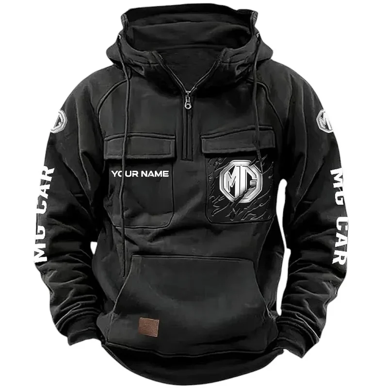 Power Car Hoodie Tactical Quarter Zip, Hoodie Exclusive Logo For Power Car Lovers CAR164022425183 - Black