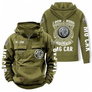 Power Cars Hoodie Tactical Quarter Zip, Hoodie Exclusive Logo For Car Owners CAR106021525068 - Army Green