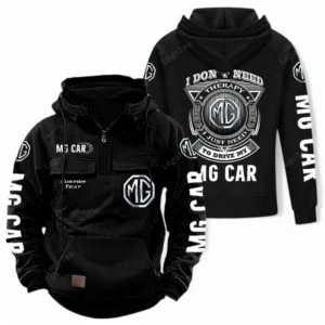 Power Cars Hoodie Tactical Quarter Zip, Hoodie Exclusive Logo For Car Owners CAR106021525068 - Black