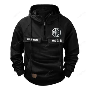 Power Cars Hoodie Tactical Quarter Zip, Hoodie Exclusive Logo For Power Cars Lovers - Black CAR109021425386-2