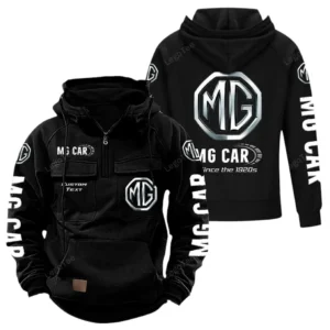 Power Cars Hoodie Tactical Quarter Zip, Hoodie Exclusive Logo For Power Cars Lovers - Black CAR96021425735-2