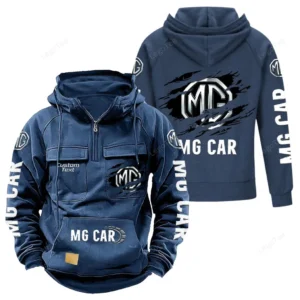 Power Cars Hoodie Tactical Quarter Zip, Hoodie Exclusive Logo For Power Cars Lovers - Dark Blue CAR122021425028-3