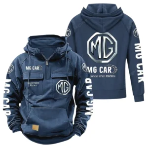 Power Cars Hoodie Tactical Quarter Zip, Hoodie Exclusive Logo For Power Cars Lovers - Dark Blue CAR96021425735-3