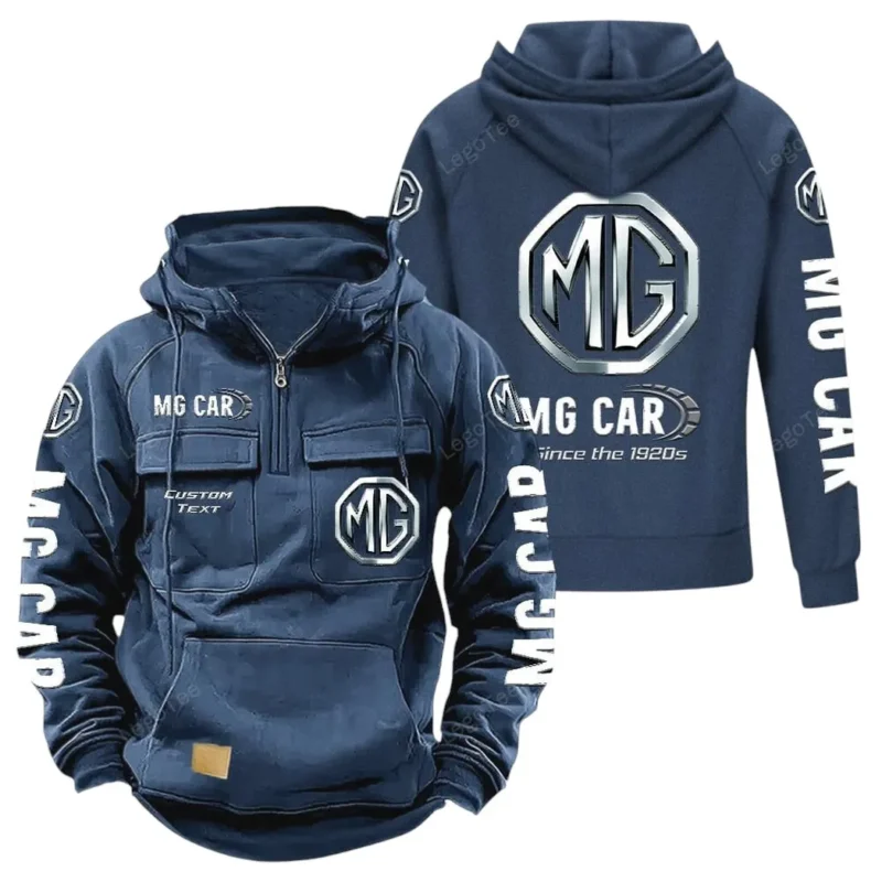 Power Cars Hoodie Tactical Quarter Zip, Hoodie Exclusive Logo For Power Cars Lovers - Dark Blue CAR96021425735-3