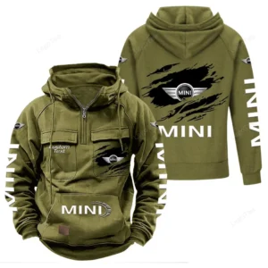 Car Hoodie Tactical Quarter Zip, Hoodie Exclusive Logo For Car Lovers - Army Green CAR122021425077-1