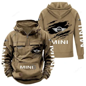 Car Hoodie Tactical Quarter Zip, Hoodie Exclusive Logo For Car Lovers - Khaki CAR122021425077-4