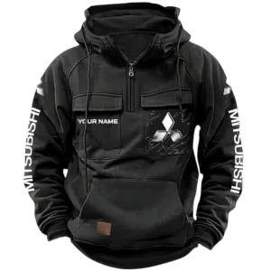 Car Hoodie Tactical Quarter Zip, Hoodie Exclusive Logo For Car Lovers CAR164022425173 - Black