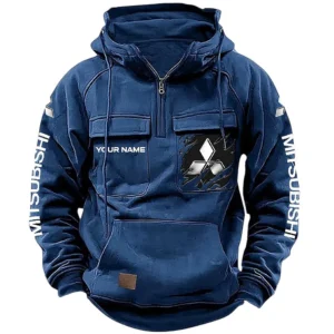 Car Hoodie Tactical Quarter Zip, Hoodie Exclusive Logo For Car Lovers CAR164022425173 - Dark Blue
