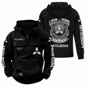 Car Hoodie Tactical Quarter Zip, Hoodie Exclusive Logo For Car Owners CAR106021525016 - Black