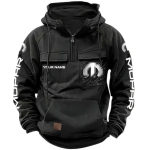 Car Hoodie Tactical Quarter Zip, Hoodie Exclusive Logo For Car Lovers CAR164022425175 - Black