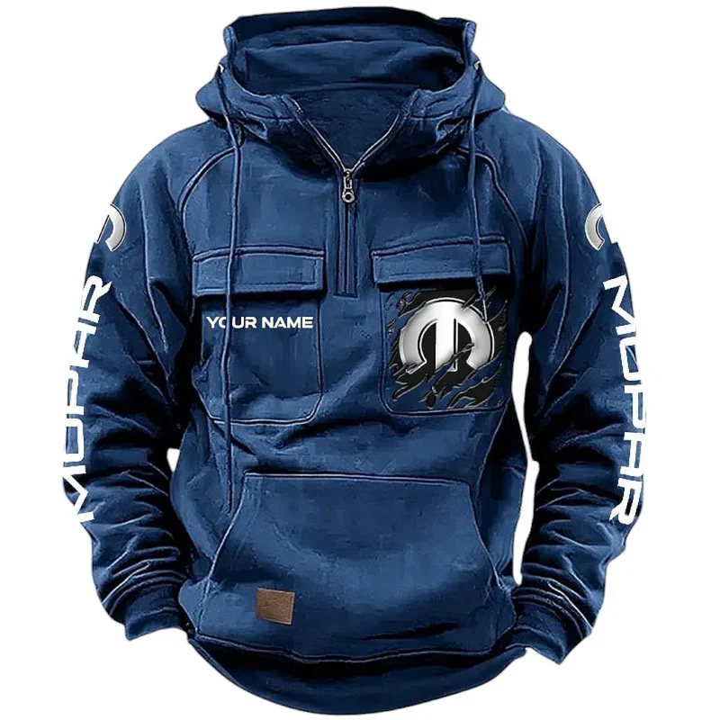 Car Hoodie Tactical Quarter Zip, Hoodie Exclusive Logo For Car Lovers CAR164022425175 - Dark Blue